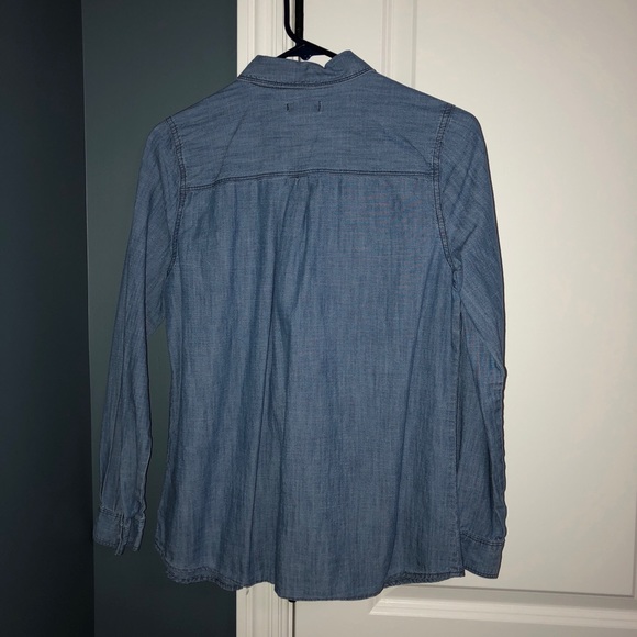 dark wash button down - Picture 2 of 2